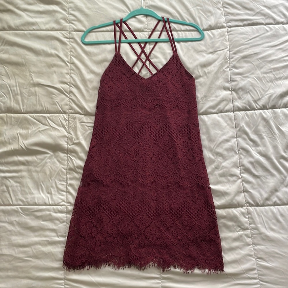 NWT Burgundy Lace Dress